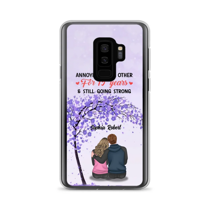 Custom Personalized Couple Phone Case - Gift Idea For Couple/Lovers - Annoying Each Other For 15 Years & Still Going Strong - Cases For iPhone & Samsung