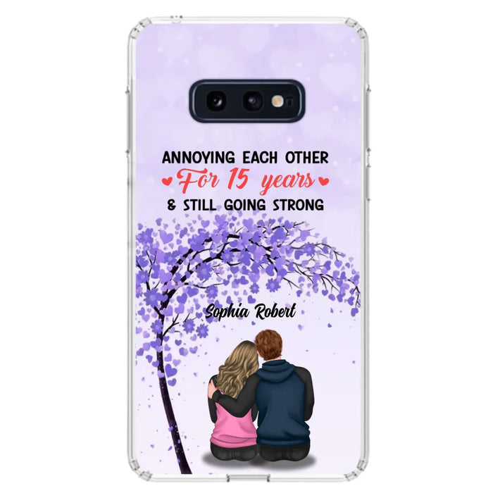 Custom Personalized Couple Phone Case - Gift Idea For Couple/Lovers - Annoying Each Other For 15 Years & Still Going Strong - Cases For iPhone & Samsung