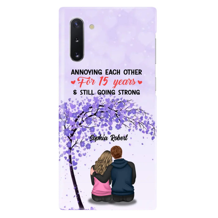 Custom Personalized Couple Phone Case - Gift Idea For Couple/Lovers - Annoying Each Other For 15 Years & Still Going Strong - Cases For iPhone & Samsung