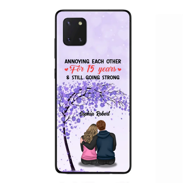 Custom Personalized Couple Phone Case - Gift Idea For Couple/Lovers - Annoying Each Other For 15 Years & Still Going Strong - Cases For iPhone & Samsung