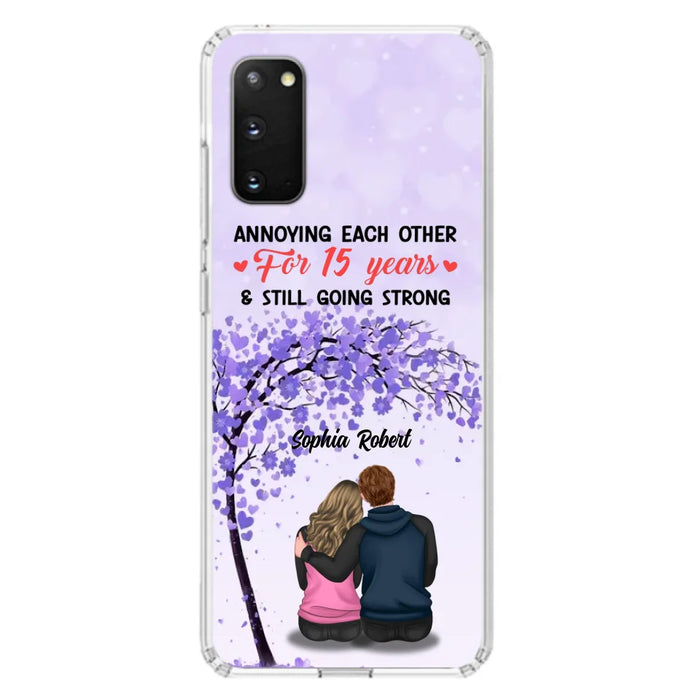 Custom Personalized Couple Phone Case - Gift Idea For Couple/Lovers - Annoying Each Other For 15 Years & Still Going Strong - Cases For iPhone & Samsung