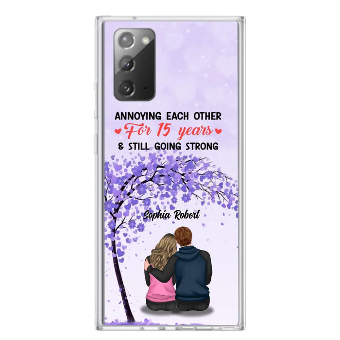 Custom Personalized Couple Phone Case - Gift Idea For Couple/Lovers - Annoying Each Other For 15 Years & Still Going Strong - Cases For iPhone & Samsung