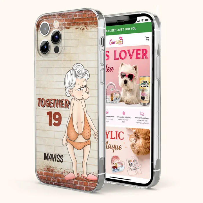 Custom Personalized Old Couple Phone Case - Gift Idea For Old Couple - Gift For Him/Her - Case For iPhone And Samsung