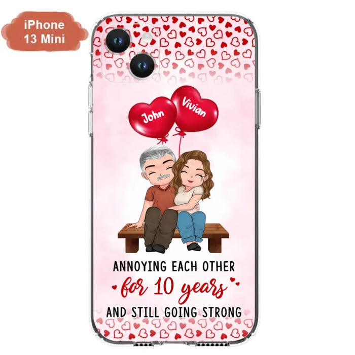 Custom Personalized Couple Phone Case - Gift Idea For Couple - Mother's Day Gift For Wife From Husband - Annoying Each Other For 15 Years And Still Going Strong - Case For iPhone & Samsung