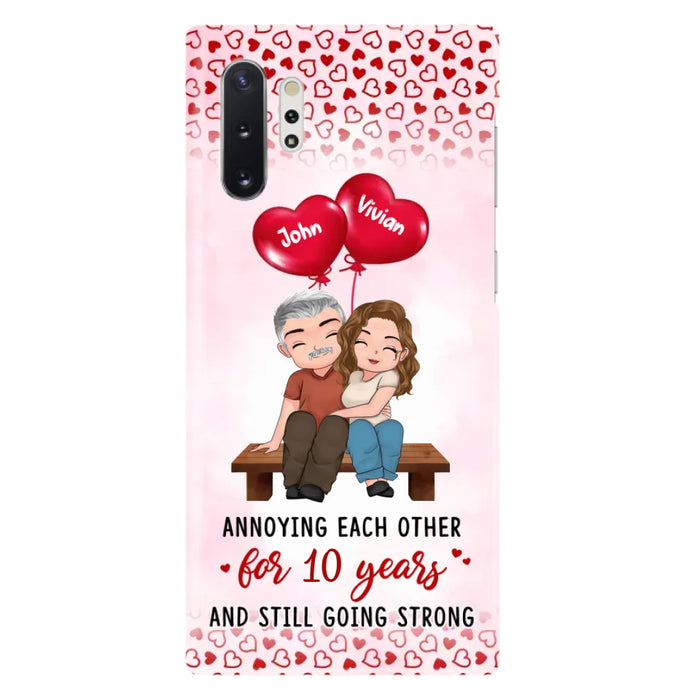 Custom Personalized Couple Phone Case - Gift Idea For Couple - Mother's Day Gift For Wife From Husband - Annoying Each Other For 15 Years And Still Going Strong - Case For iPhone & Samsung