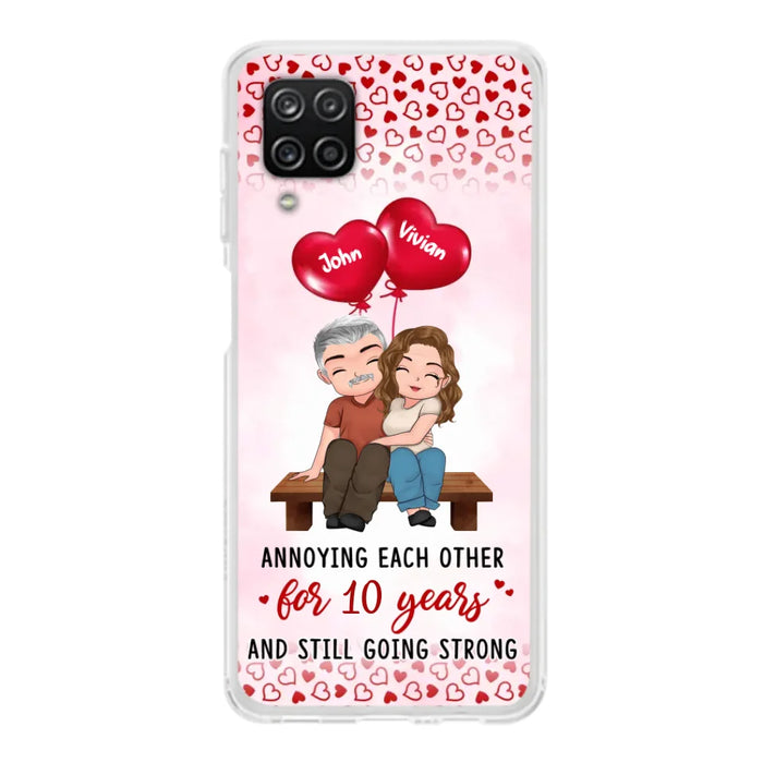 Custom Personalized Couple Phone Case - Gift Idea For Couple - Mother's Day Gift For Wife From Husband - Annoying Each Other For 15 Years And Still Going Strong - Case For iPhone & Samsung