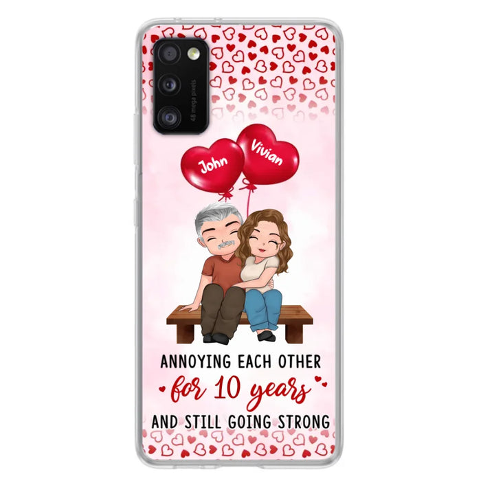 Custom Personalized Couple Phone Case - Gift Idea For Couple - Mother's Day Gift For Wife From Husband - Annoying Each Other For 15 Years And Still Going Strong - Case For iPhone & Samsung