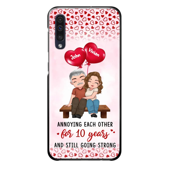 Custom Personalized Couple Phone Case - Gift Idea For Couple - Mother's Day Gift For Wife From Husband - Annoying Each Other For 15 Years And Still Going Strong - Case For iPhone & Samsung