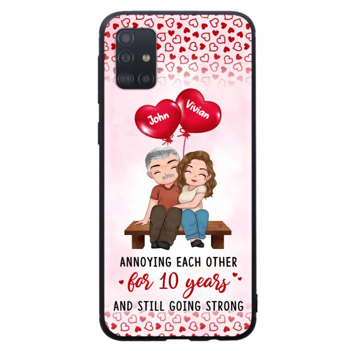 Custom Personalized Couple Phone Case - Gift Idea For Couple - Mother's Day Gift For Wife From Husband - Annoying Each Other For 15 Years And Still Going Strong - Case For iPhone & Samsung