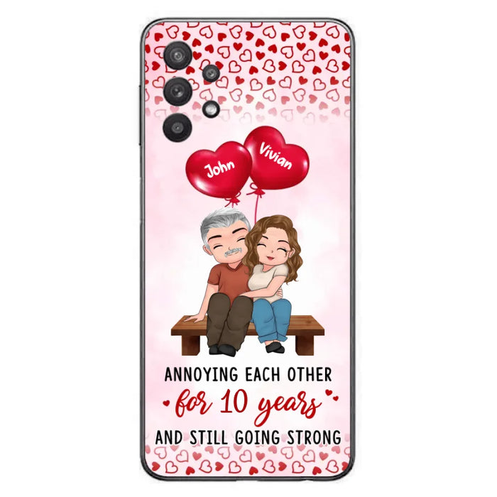 Custom Personalized Couple Phone Case - Gift Idea For Couple - Mother's Day Gift For Wife From Husband - Annoying Each Other For 15 Years And Still Going Strong - Case For iPhone & Samsung