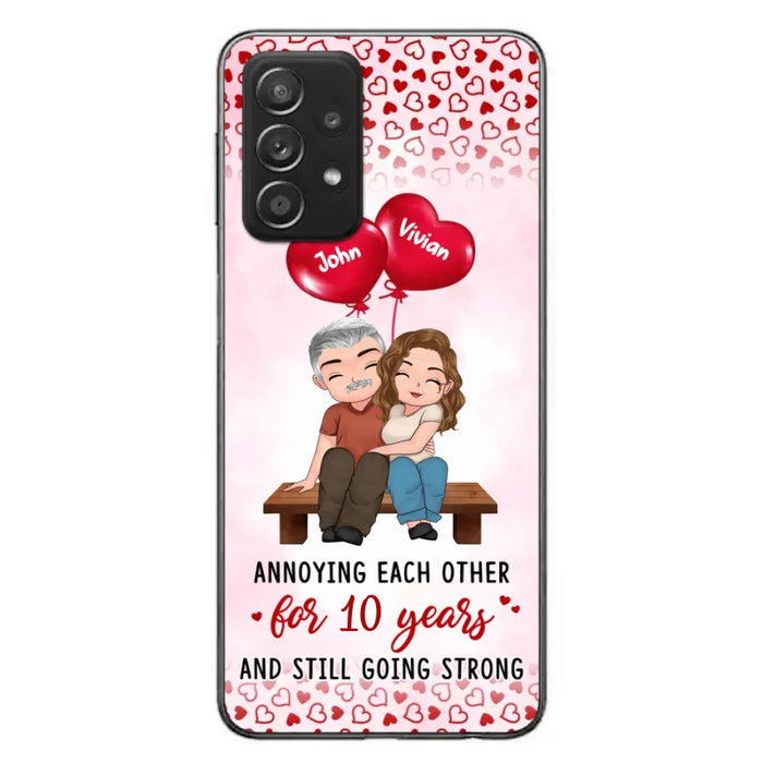 Custom Personalized Couple Phone Case - Gift Idea For Couple - Mother's Day Gift For Wife From Husband - Annoying Each Other For 15 Years And Still Going Strong - Case For iPhone & Samsung