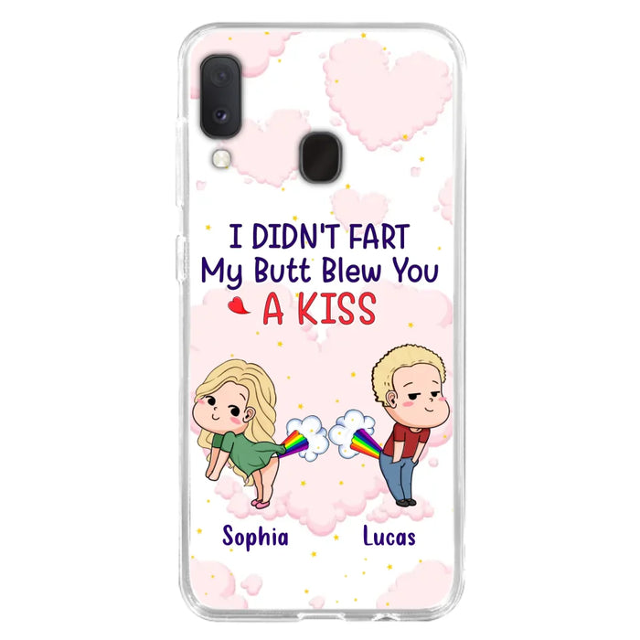 Custom Personalized Fart Couple Phone Case - Funny Valentine's Day Gift For Couple - I Didn't Fart My Butt Blew You A Kiss - Case For iPhone And Samsung