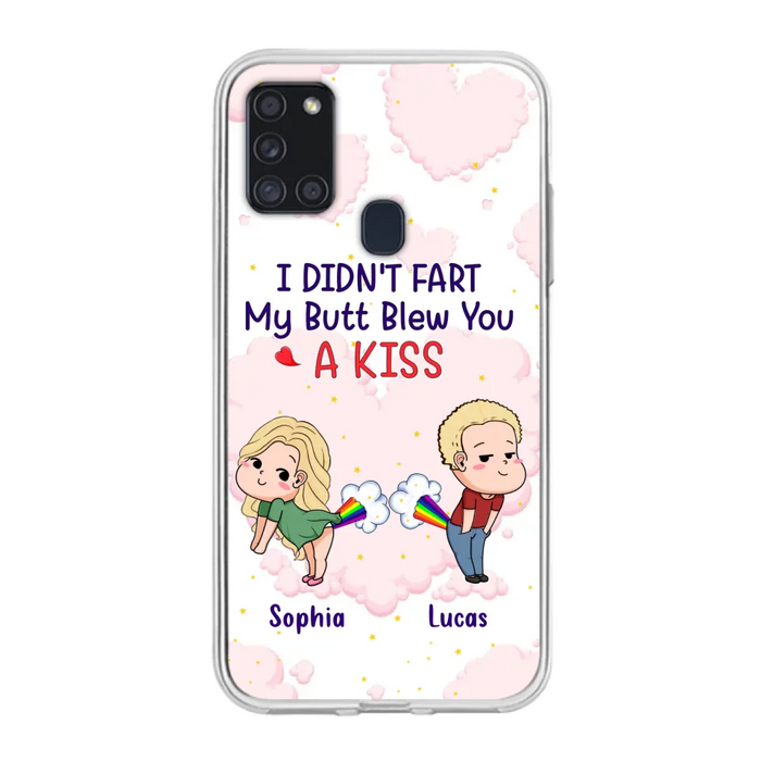 Custom Personalized Fart Couple Phone Case - Funny Valentine's Day Gift For Couple - I Didn't Fart My Butt Blew You A Kiss - Case For iPhone And Samsung