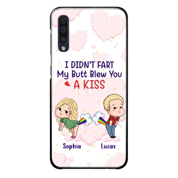 Custom Personalized Fart Couple Phone Case - Funny Valentine's Day Gift For Couple - I Didn't Fart My Butt Blew You A Kiss - Case For iPhone And Samsung