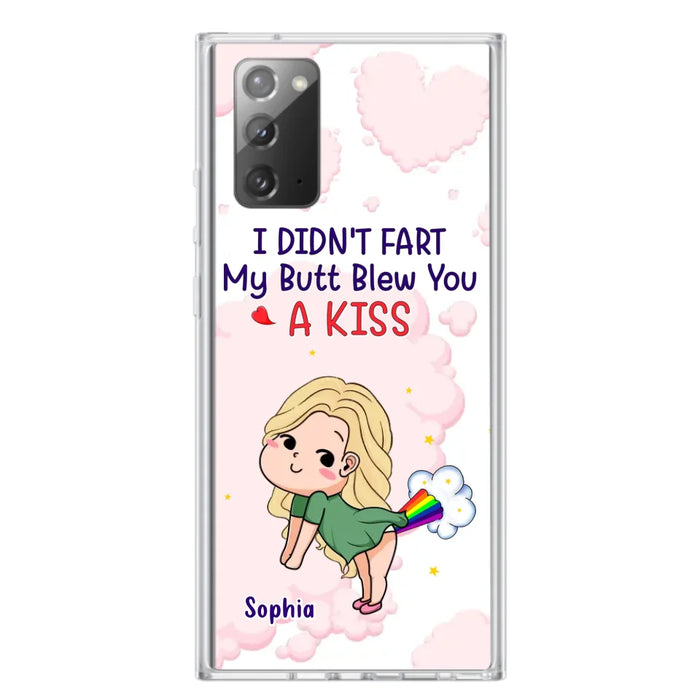 Personalized Fart Couple Phone Case - Funny Valentine's Day Gift For Couple - I Didn't Fart My Butt Blew You A Kiss - Case For iPhone And Samsung