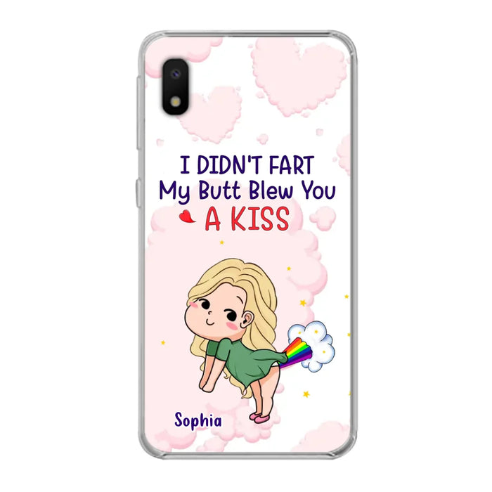 Personalized Fart Couple Phone Case - Funny Valentine's Day Gift For Couple - I Didn't Fart My Butt Blew You A Kiss - Case For iPhone And Samsung