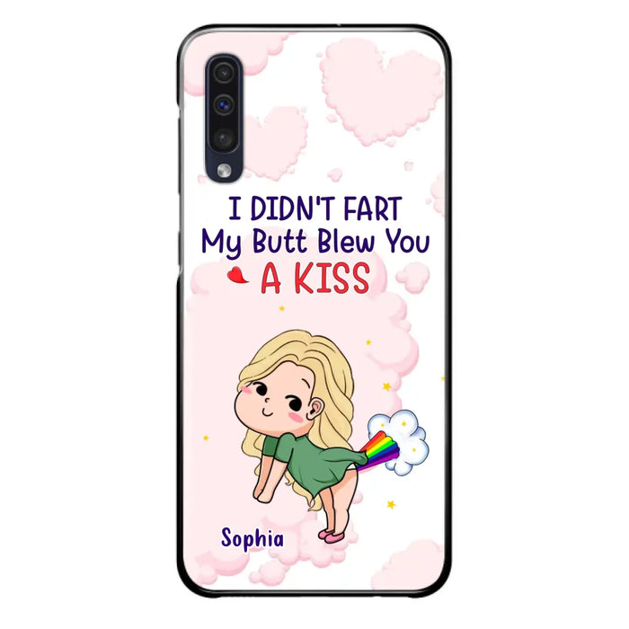 Personalized Fart Couple Phone Case - Funny Valentine's Day Gift For Couple - I Didn't Fart My Butt Blew You A Kiss - Case For iPhone And Samsung