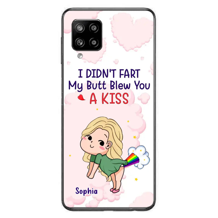 Personalized Fart Couple Phone Case - Funny Valentine's Day Gift For Couple - I Didn't Fart My Butt Blew You A Kiss - Case For iPhone And Samsung