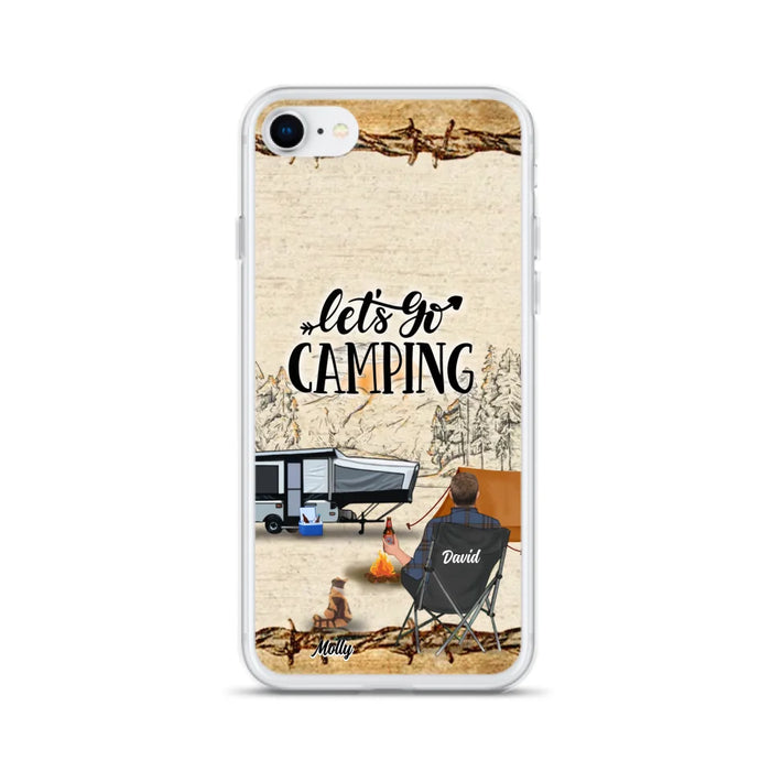 Custom Personalized Camping Phone Case - Gift Idea For Camping Lovers - Couple/Single Man/Woman With Upto 6 Pets - Let's Go Camping - Cases For iPhone & Samsung