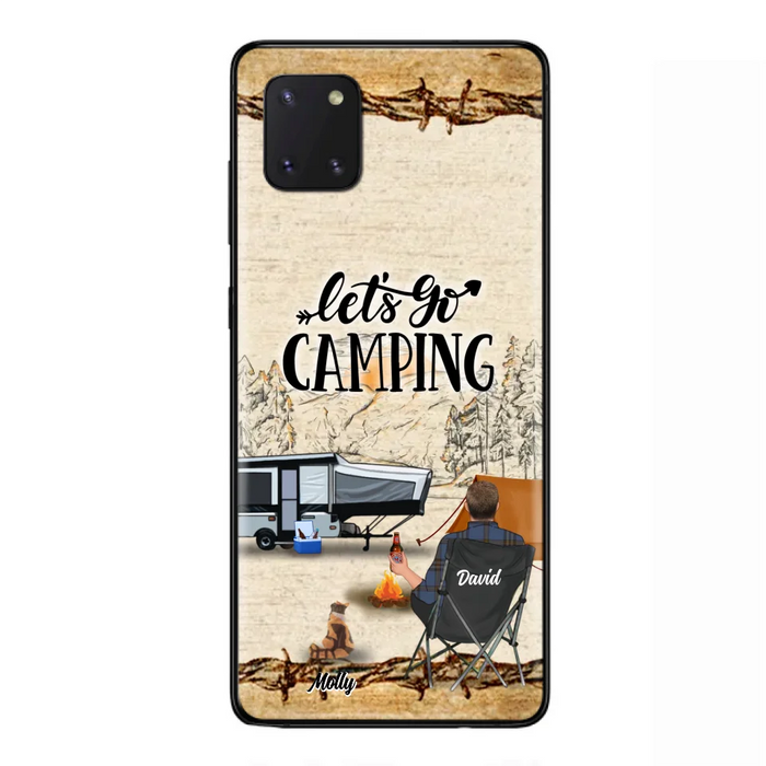 Custom Personalized Camping Phone Case - Gift Idea For Camping Lovers - Couple/Single Man/Woman With Upto 6 Pets - Let's Go Camping - Cases For iPhone & Samsung