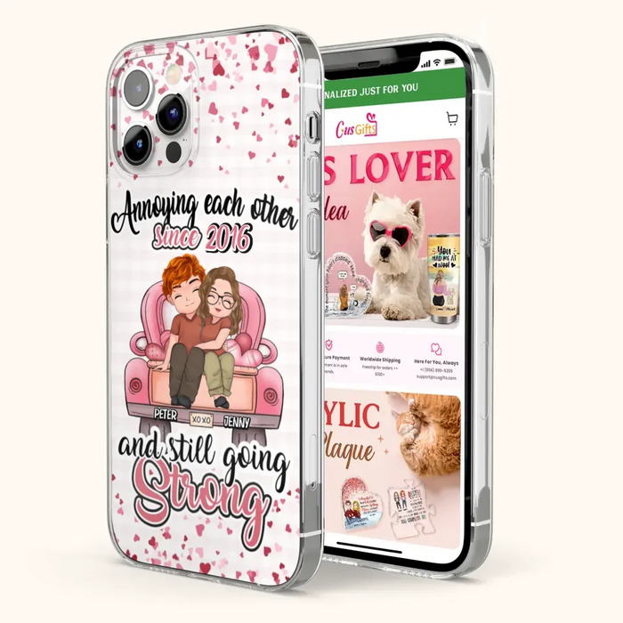 Custom Personalized Couple Phone Case - Valentine's Day/ Birthday/ Anniversary/ Mother's Day Gift For Wife From Husband - Case For iPhone And Samsung