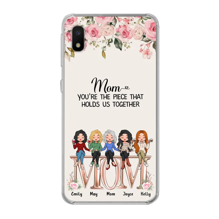 Custom Personalized Mother Phone Case - Upto 5 People - Gift Idea For Mother - Mom You're The Piece That Holds Us Together - Case for iPhone/Samsung