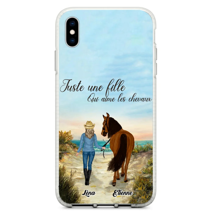 Étuis De Téléphone Personnalisés Pour Une Fille Qui Aime Les Chevaux - Cadeaux Personnalisés Pour Les Amoureux Des Chevaux - Jusqu'À 6 Chevaux - Juste Une Fille Qui Aime Les Chevaux