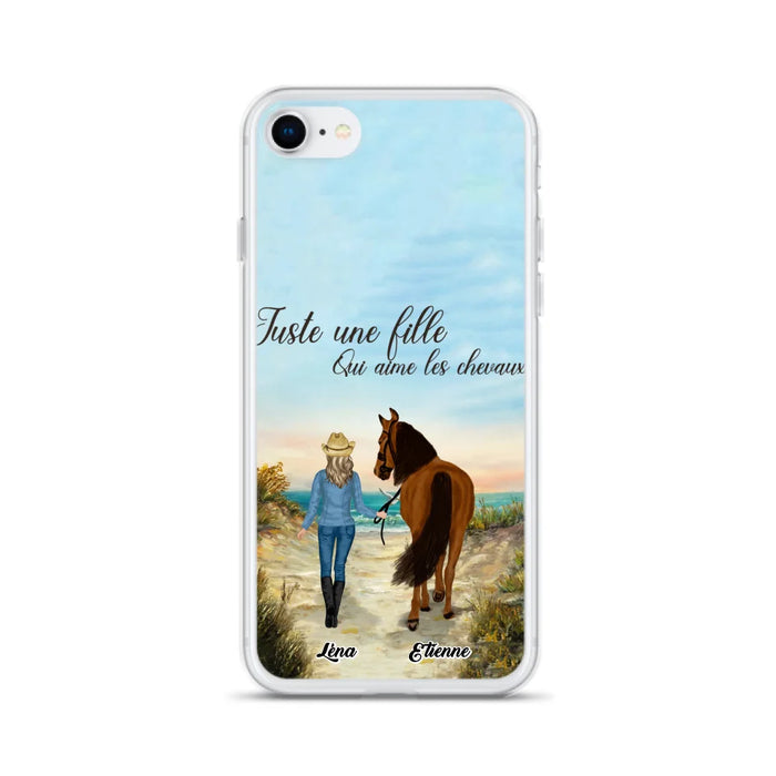 Étuis De Téléphone Personnalisés Pour Une Fille Qui Aime Les Chevaux - Cadeaux Personnalisés Pour Les Amoureux Des Chevaux - Jusqu'À 6 Chevaux - Juste Une Fille Qui Aime Les Chevaux