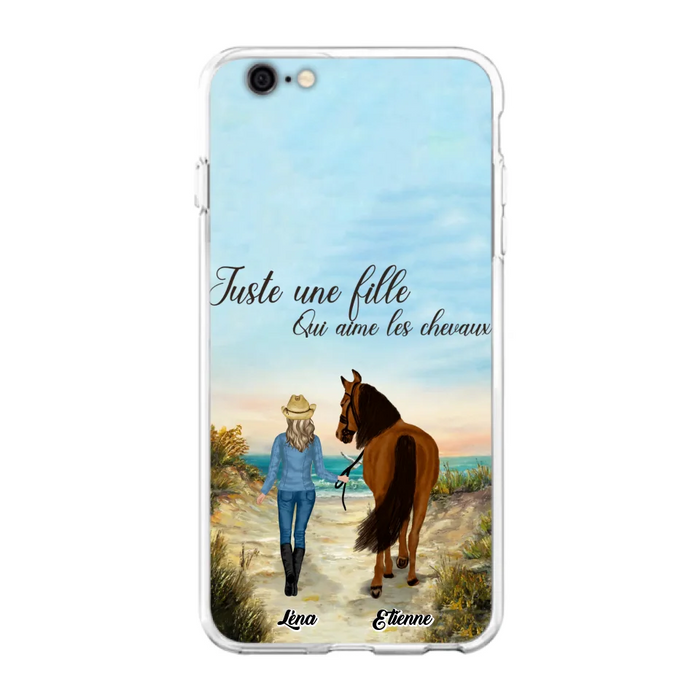 Étuis De Téléphone Personnalisés Pour Une Fille Qui Aime Les Chevaux - Cadeaux Personnalisés Pour Les Amoureux Des Chevaux - Jusqu'À 6 Chevaux - Juste Une Fille Qui Aime Les Chevaux