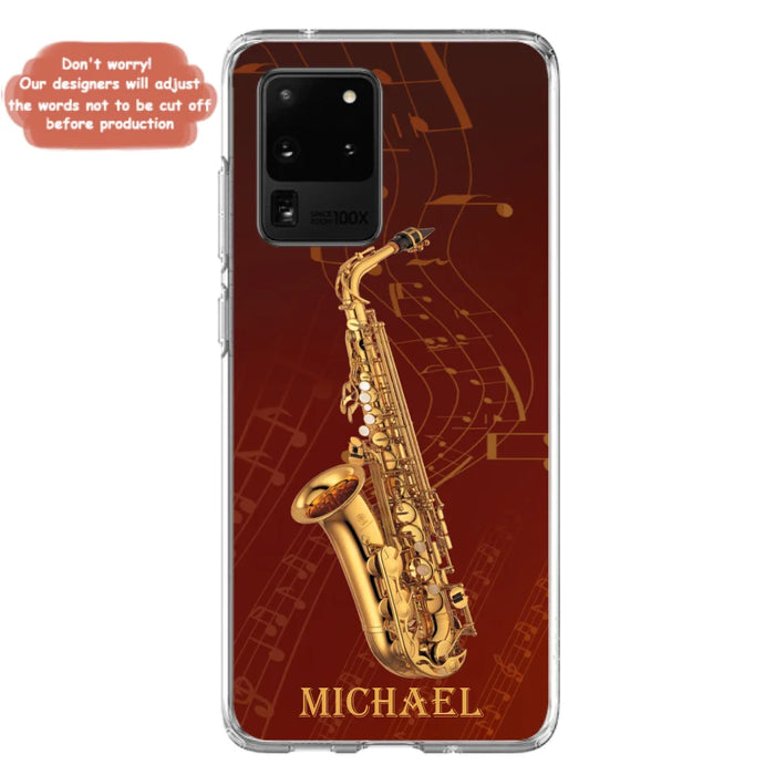 Custom Personalized Saxophone Phone Case For iPhone, Samsung and Xiaomi