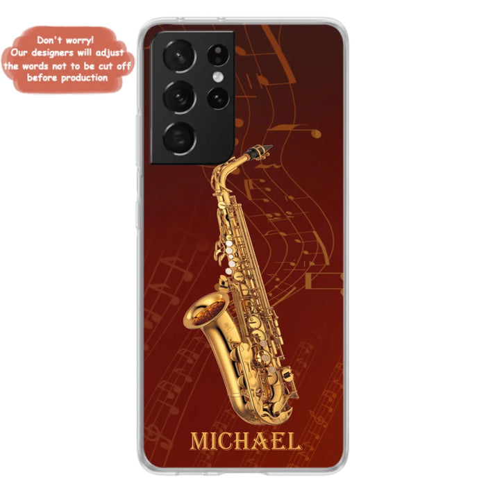 Custom Personalized Saxophone Phone Case For iPhone, Samsung and Xiaomi