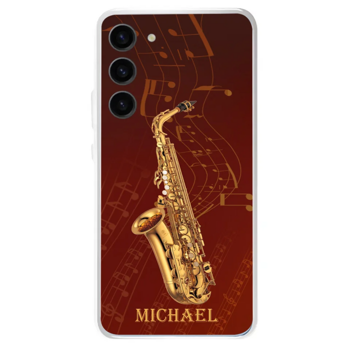 Custom Personalized Saxophone Phone Case For iPhone, Samsung and Xiaomi