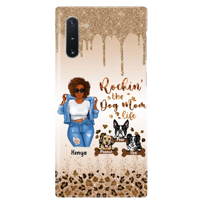 Custom Personalized Dog Mom Phone Case - Up to 3 Dogs - Rockin' The Dog mom Life