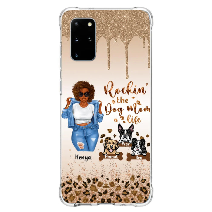 Custom Personalized Dog Mom Phone Case - Up to 3 Dogs - Rockin' The Dog mom Life