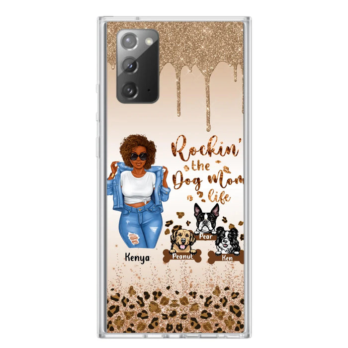 Custom Personalized Dog Mom Phone Case - Up to 3 Dogs - Rockin' The Dog mom Life