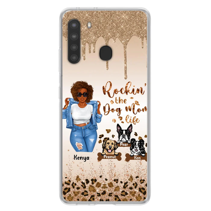 Custom Personalized Dog Mom Phone Case - Up to 3 Dogs - Rockin' The Dog mom Life