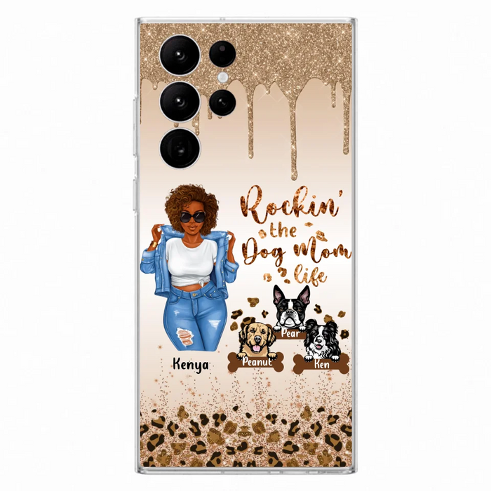 Custom Personalized Dog Mom Phone Case - Up to 3 Dogs - Rockin' The Dog mom Life