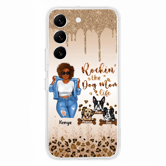 Custom Personalized Dog Mom Phone Case - Up to 3 Dogs - Rockin' The Dog mom Life