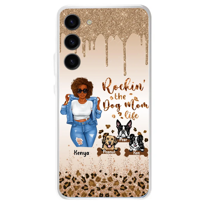 Custom Personalized Dog Mom Phone Case - Up to 3 Dogs - Rockin' The Dog mom Life