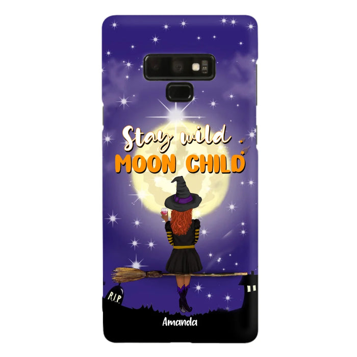 Custom Personalized Witchy Phone Case - Up to 3 Pets- Stay Wild Moon Child - Phone Case For iPhone, Samsung - OCEL9Z