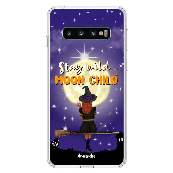 Custom Personalized Witchy Phone Case - Up to 3 Pets- Stay Wild Moon Child - Phone Case For iPhone, Samsung - OCEL9Z