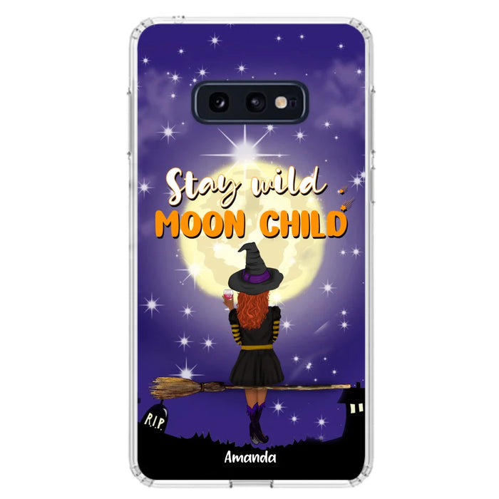 Custom Personalized Witchy Phone Case - Up to 3 Pets- Stay Wild Moon Child - Phone Case For iPhone, Samsung - OCEL9Z