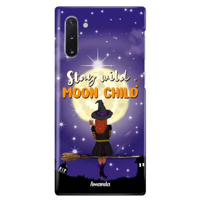 Custom Personalized Witchy Phone Case - Up to 3 Pets- Stay Wild Moon Child - Phone Case For iPhone, Samsung - OCEL9Z