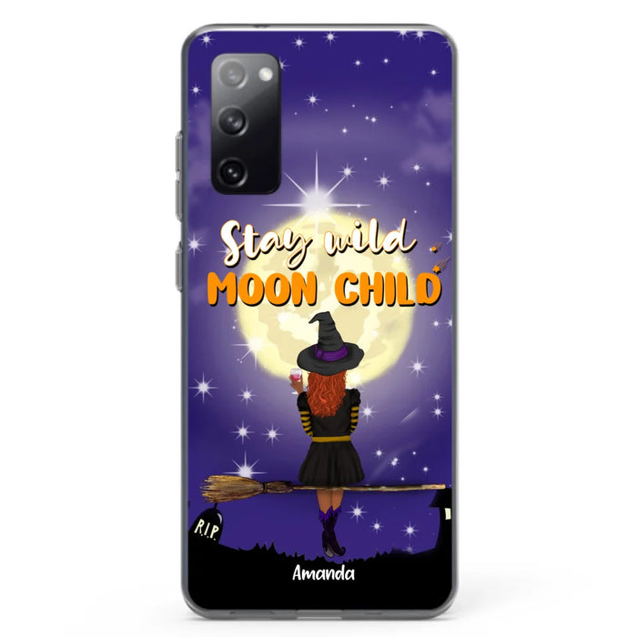 Custom Personalized Witchy Phone Case - Up to 3 Pets- Stay Wild Moon Child - Phone Case For iPhone, Samsung - OCEL9Z