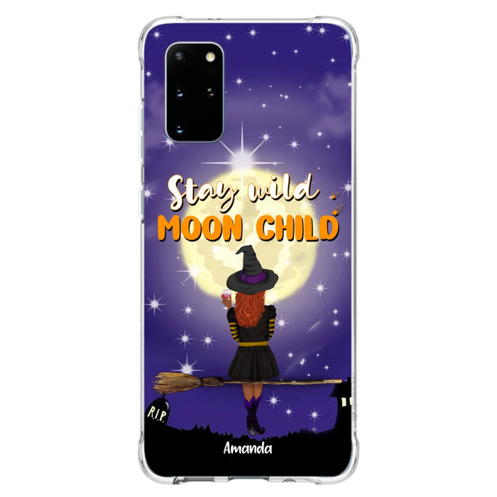 Custom Personalized Witchy Phone Case - Up to 3 Pets- Stay Wild Moon Child - Phone Case For iPhone, Samsung - OCEL9Z