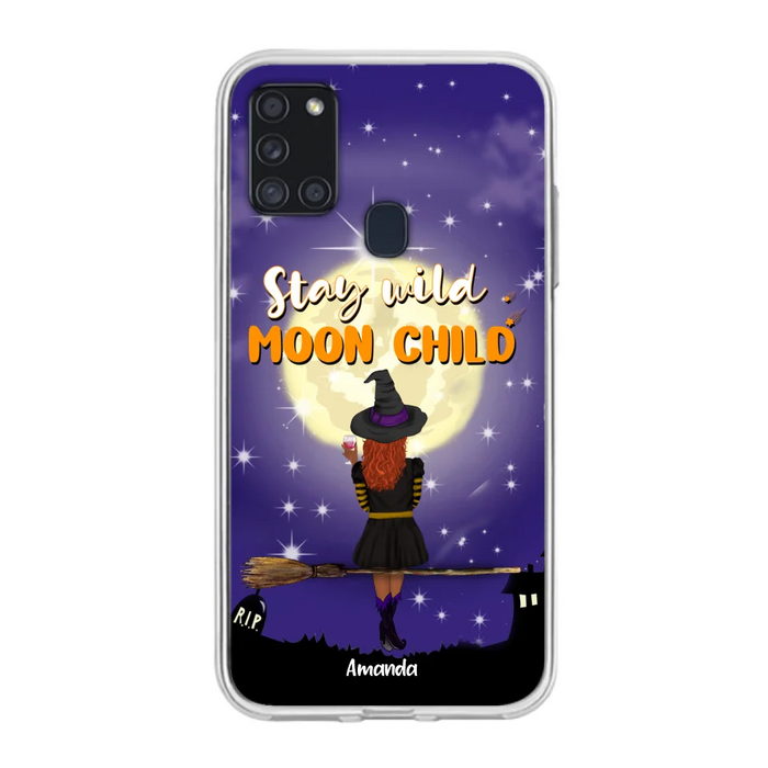 Custom Personalized Witchy Phone Case - Up to 3 Pets- Stay Wild Moon Child - Phone Case For iPhone, Samsung - OCEL9Z