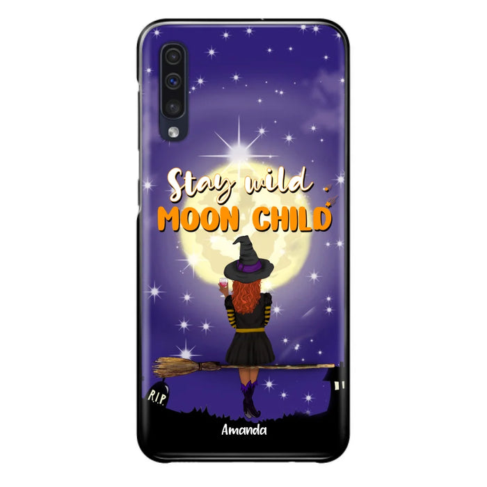 Custom Personalized Witchy Phone Case - Up to 3 Pets- Stay Wild Moon Child - Phone Case For iPhone, Samsung - OCEL9Z