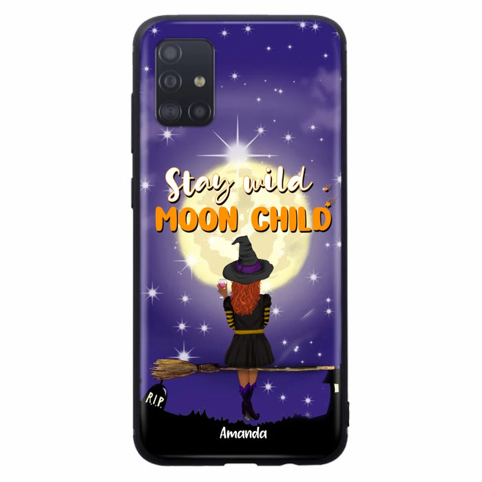 Custom Personalized Witchy Phone Case - Up to 3 Pets- Stay Wild Moon Child - Phone Case For iPhone, Samsung - OCEL9Z