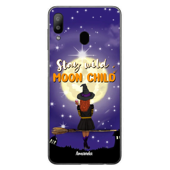 Custom Personalized Witchy Phone Case - Up to 3 Pets- Stay Wild Moon Child - Phone Case For iPhone, Samsung - OCEL9Z