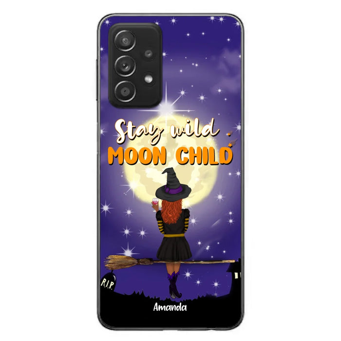 Custom Personalized Witchy Phone Case - Up to 3 Pets- Stay Wild Moon Child - Phone Case For iPhone, Samsung - OCEL9Z